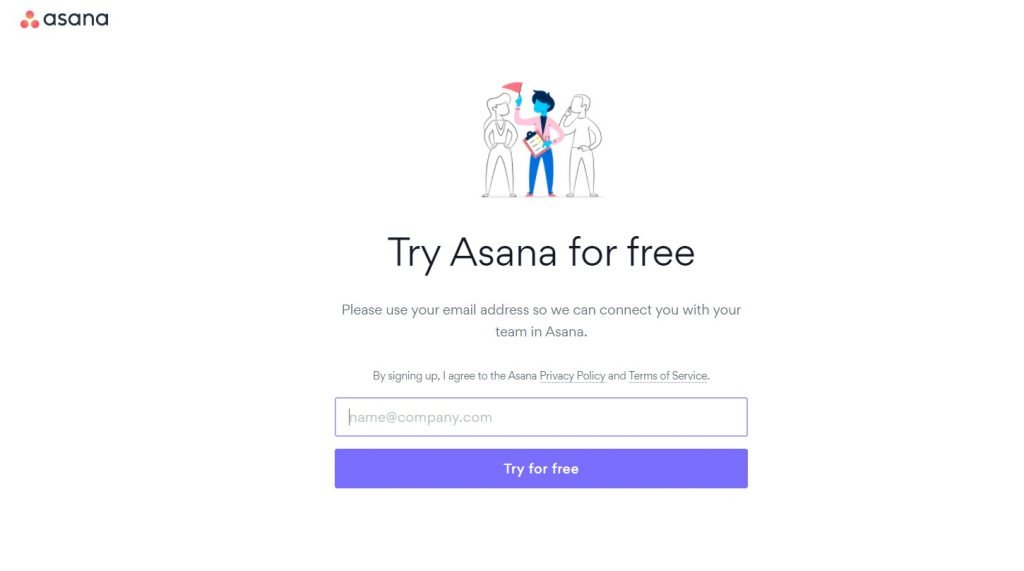 create an account - Asana